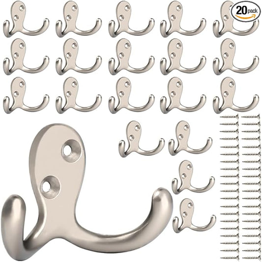 IBosins 20 Pack Heavy Duty Coat Hooks Wall Mounted by IBosins