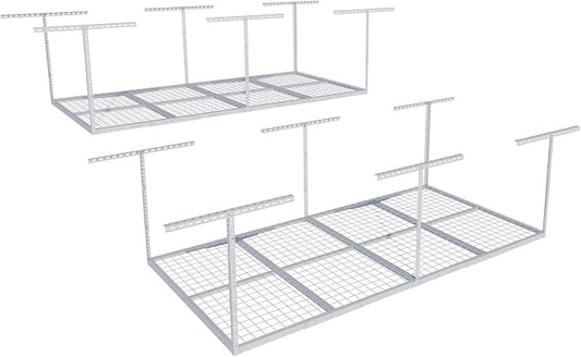 FLEXIMOUNTS 4x8 Overhead Garage Storage Rack, Adjustable Organization System by FLEXIMOUNTS