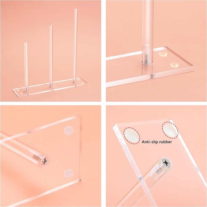 SMUK 2Packs 3-Tiers Acrylic Scrunchie Holder Stand - Image 8