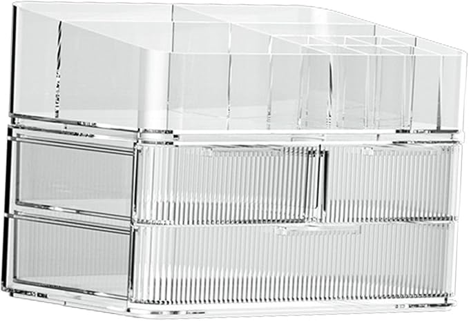 Fenteer Makeup Organizer Drawer Organizer Clear Large Capacity Cosmetic Display - Image 4