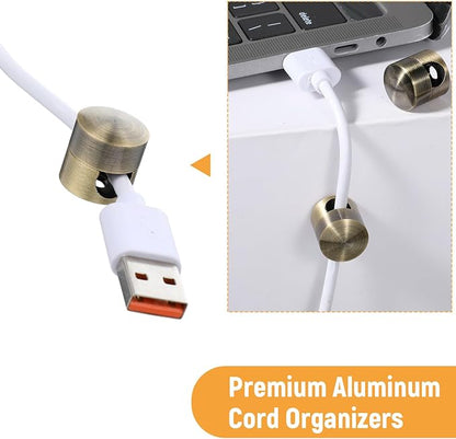 6 Sets Charger Holders for Cords Adjustable Cable Anchor Holders Adhesive Metal - Image 3