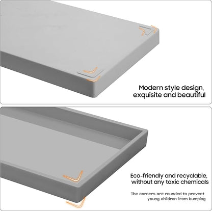 Vanity and Bathroom Tray, 7.7" ABS Countertop Organizer, Waterproof Vanity Tray - Image 6