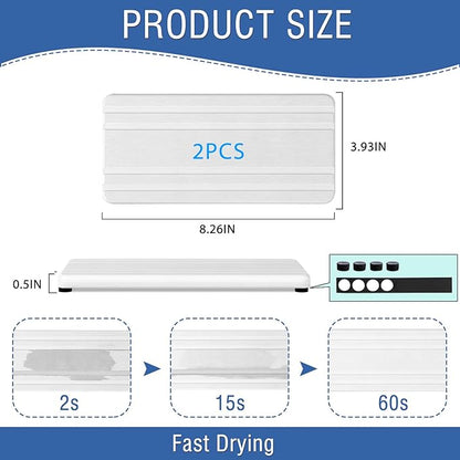 2PCS Water Absorbing Stone Tray, Quick Drying Stone Sink Tray, Water Absorbent - Image 6