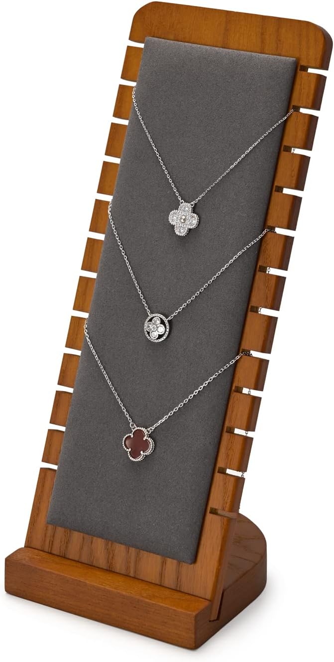 Oirlv Solid Wood Necklace Organizer Showcase Necklace Display Stand Jewelry by Oirlv
