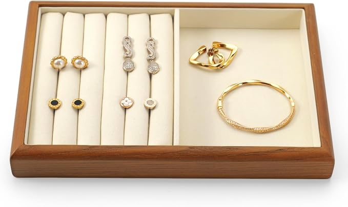 Oirlv Solid Wood Multifunctional Ring Earrings Studs Bangle Jewelry Organizer by Oirlv