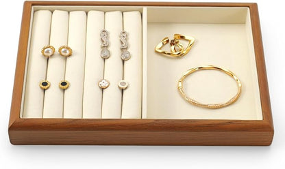 Oirlv Solid Wood Multifunctional Ring Earrings Studs Bangle Jewelry Organizer by Oirlv