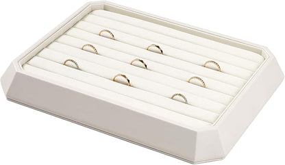 Premium PU Leather Stackable Jewelry Ring Display Tray Ring Earring Display - Image 5