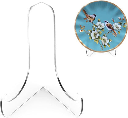 Boloyo 60-Degree Angle Acrylic Plate Display Stand, 4.5 Inch 5PC Clear Acrylic by BoloyoAcrylicDisplayEasel