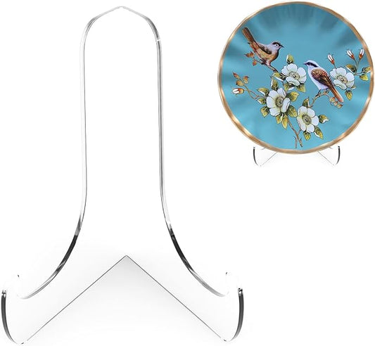 Boloyo 60-Degree Angle Acrylic Plate Display Stand, 4.5 Inch 5PC Clear Acrylic by BoloyoAcrylicDisplayEasel