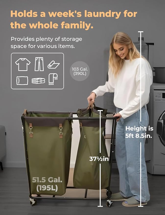 StorageWorks 390L Extra Large Lanudry Hamper - Image 7