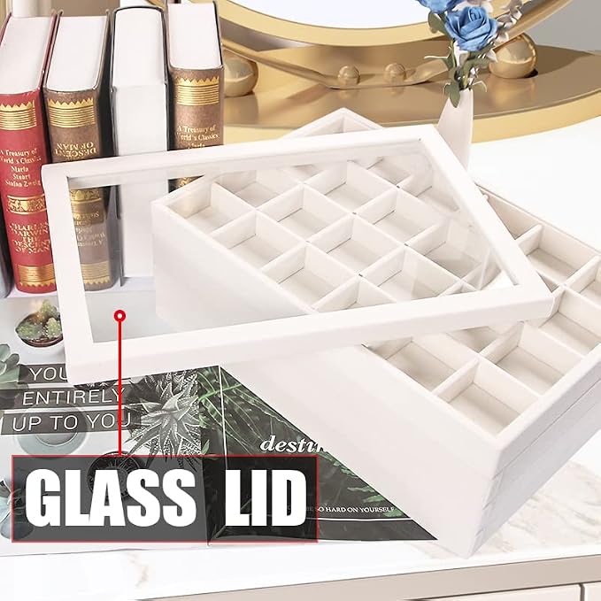 Coward Set of 5 Stackable Jewelry Organizer Tray Necklace Earring Box Storage - Image 3