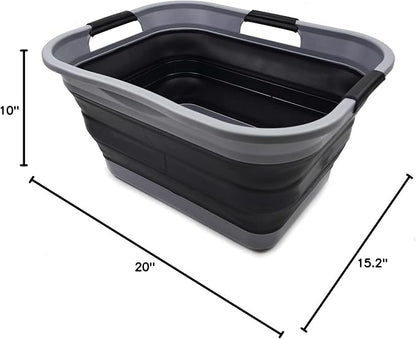 SAMMART 30L Collapsible Plastic Laundry Basket - Image 8