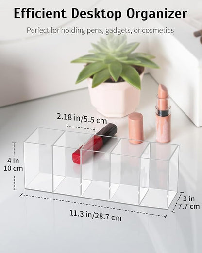 Uniclife Clear Acrylic Pen Holder - Image 2