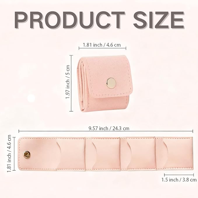 Mini Travel Jewelry Bag, Mini Jewelry Pouch, Protable travel Jewelry Storage - Image 2