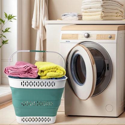 SAMMART 40L Collapsible Plastic Laundry Basket - Image 2