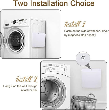 Picowe Magnetic Laundry Storage, 2 Pack Lint Holder Bin - Image 5