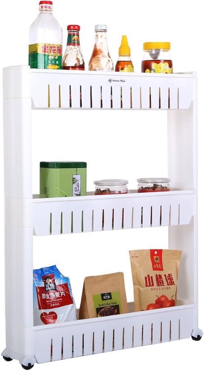 Laundry Room Organizer, Mobile Shelving Unit Organizer by Home-Man