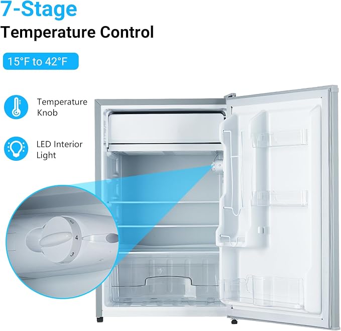 Jojoka 4.3 Cu.ft Mini Fridge - Image 3