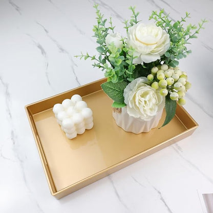 Spsyrine Gold Bathroom Vanity Tray by Spsyrine