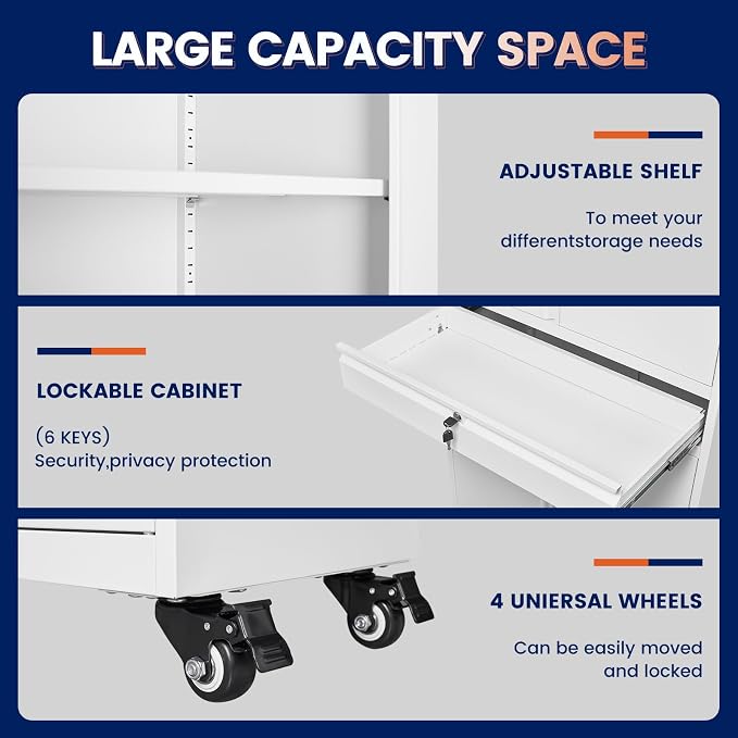 Yizosh Metal Garage Storage Cabinet - Image 4