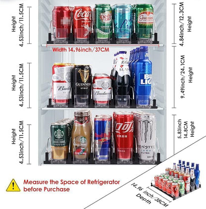 Drink Dispenser for Refrigerator, Self-Pushing Soda Can Organizer for Fridge - Image 3