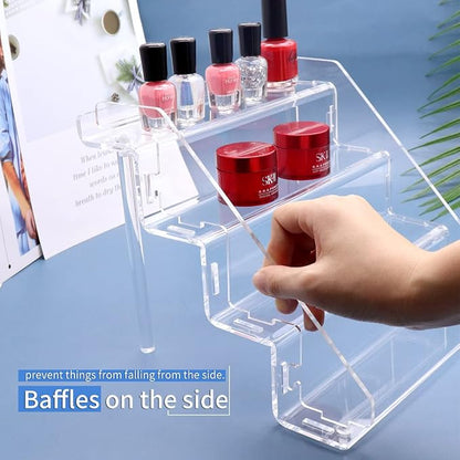 Clear Acrylic Display Risers Stand Set of 2, Perfume Organizer Holder And - Image 7