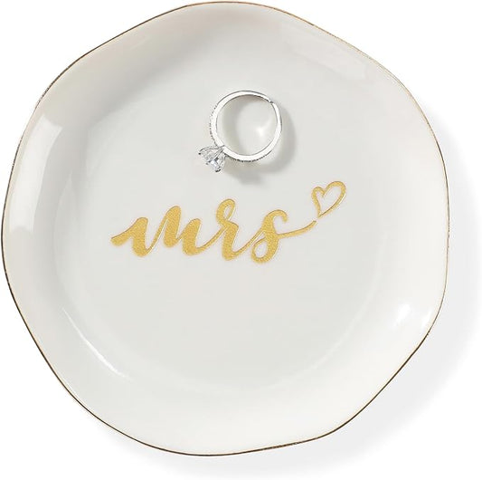 HOME SMILE Mrs Ring Dish, Engagement&Wedding Gifts by HOMESMILE
