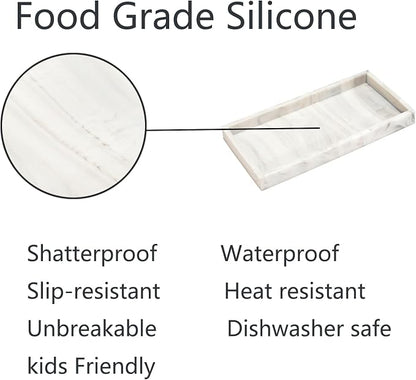 DNC Silicone Bathroom Tray for Counter, Kitchen Sink Soap Tray for Dish Holder - Image 2