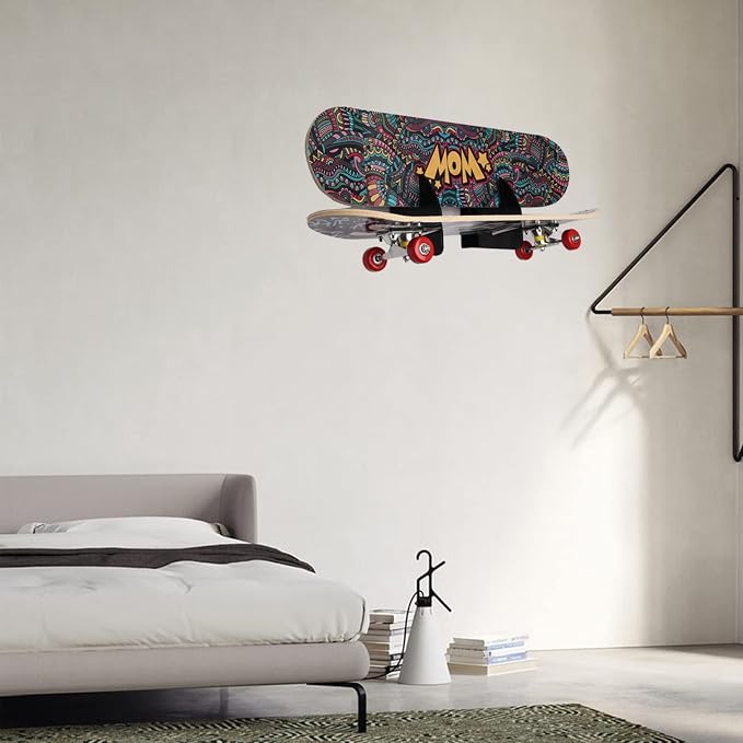 Skateboard Rack Wall Mount Double Layer Skateboard Display Rack Wall Mount - Image 4
