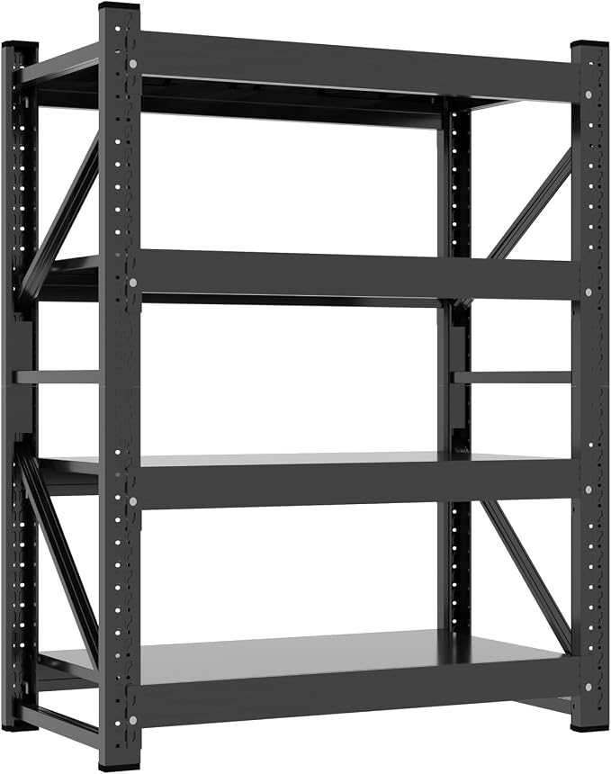 4000LBS Garage Storage Shelves, 4 Tier Metal Utitly Shelves Industrial Shelving by Unknown