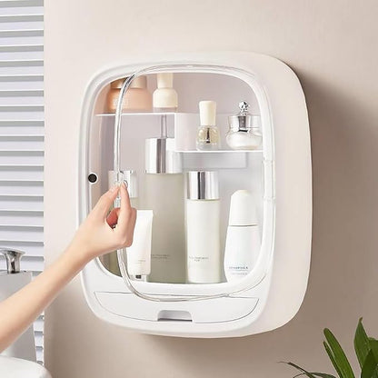 Makeup Organizer Shelf, Wall-Hanging Cosmetics Organizer and Storage Box - Image 8