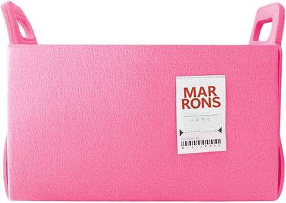 Collapsible Felt PINK Storage Bin Medium 11"x7.1"x7.1" – Foldable Basket by MARRONS