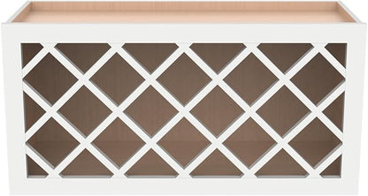 Solid Wood RTA Wall Cabinet Wine Bottle Rack - Image 4