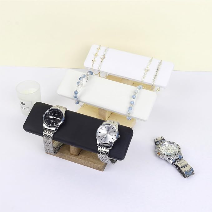 Wooden Watches Display Stands Base Watch Necklace Bracelet Organizer Rack - Image 6