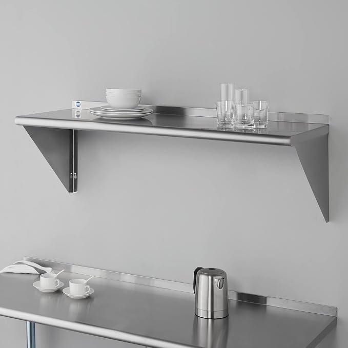 ROCKPOINT Stainless Steel Shelf 18 x 48 Inches 400lb, NSF Metal Commercial - Image 2
