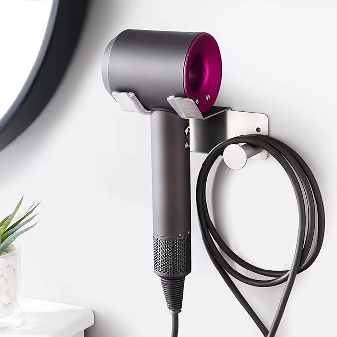 Hair Dryer Holder, Hair Dryer Holder Wall Mounted, Self Adhesive Blow Dryer - Image 7