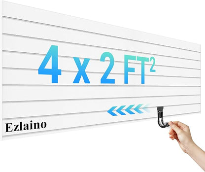 Ezlaino PVC Slat Wall Paneling 4FT x 2FT, Thickened & Durable, Waterproof by Ezlaino