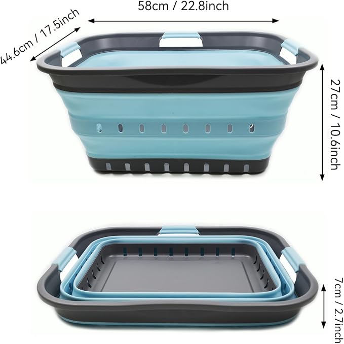 SAMMART 42L Collapsible Plastic Laundry Basket - Image 4