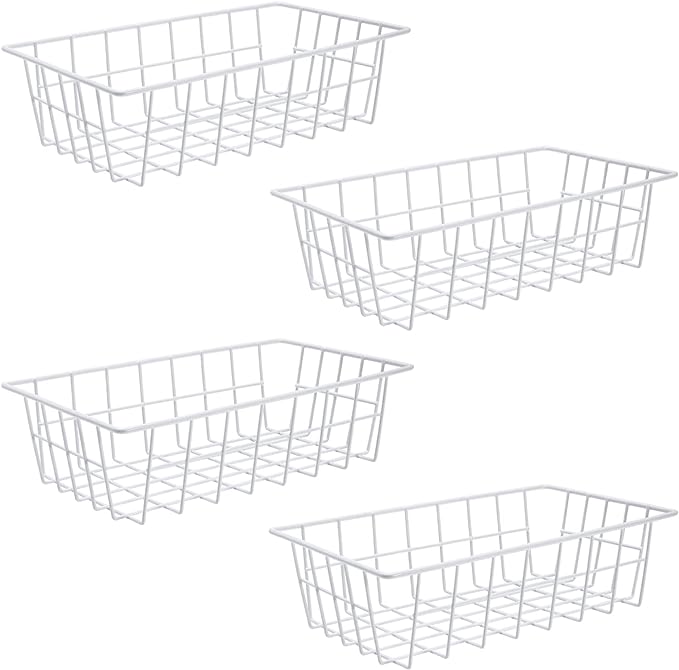 Orgneas Freezer Organizer Bins Metal Wire Storage Baskets by Orgneas