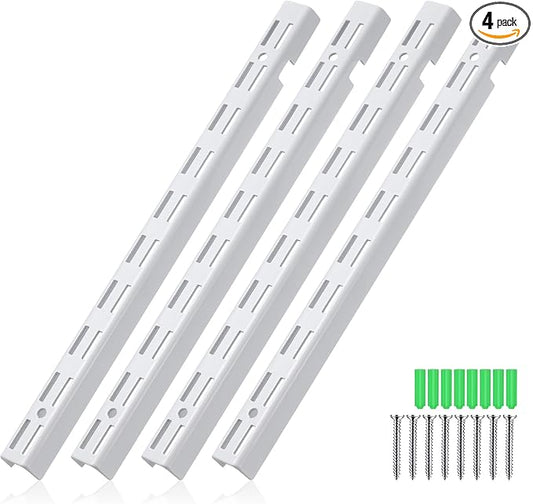 Tandefio 4 Pcs 12 inch Dual Track Upright Wall Shelving System by Tandefio