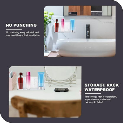 Wall-mounted Toiletry Case Transparent Multi-grid Cosmetic Storage Box - Image 6