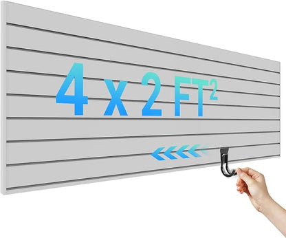 Ezlaino PVC Slat Wall Paneling 4FT x 2FT- Thickened & Durable, Waterproof by Ezlaino