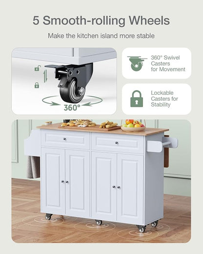 Kitchen Island on Wheels Kitchen Cart - Image 6