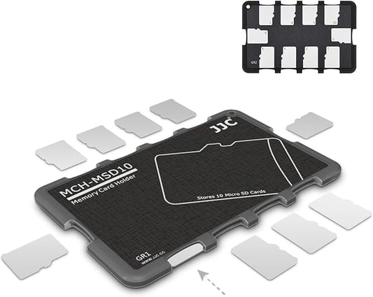 10 Slots Micro SD Card Holder Case Storage Organizer, Ultra Slim Credit Card by JJC