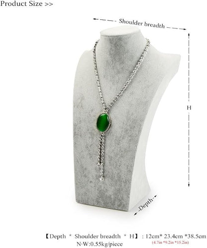 Oirlv Velvet 3-Dimensional Jewelry Stand Necklace Pendant Chain Jewelry Bust - Image 3