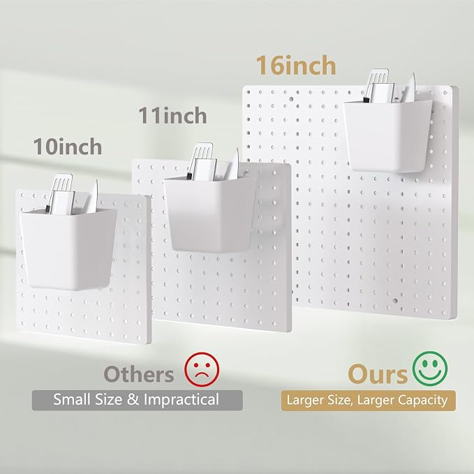 FZK Peg board, Pegboard 32''*32'', Pegboard Wall Organizer, Peg boards - Image 4