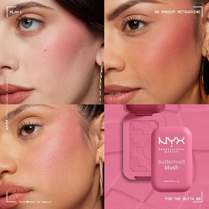 NYX PROFESSIONAL MAKEUP Buttermelt Powder Blush, Fade and Transfer-Resistant - Image 6