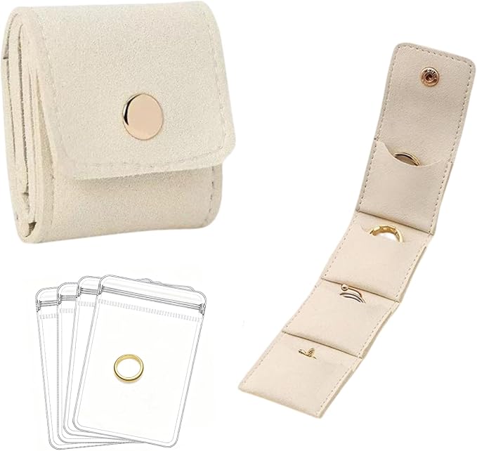 Mini Travel Jewelry Bag, Mini Jewelry Pouch, Protable travel Jewelry Storage by Unknown