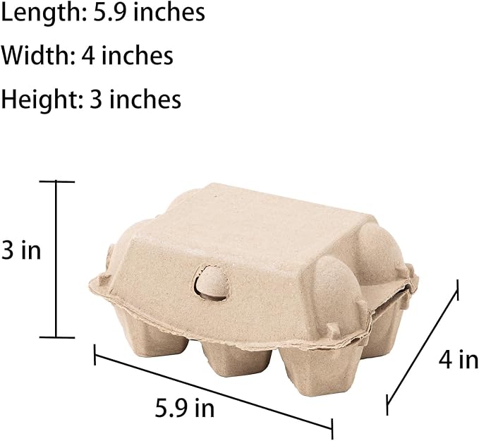 40 Pack Egg Cartons Bulk, 2x3 Style Reusable Empty Natural Paper Pulp Egg - Image 2