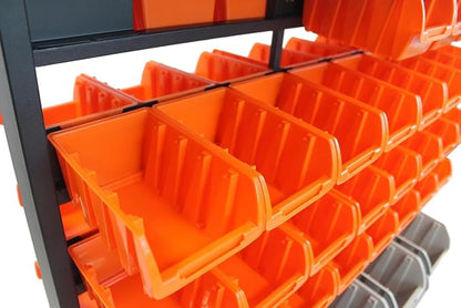 TRINITY 7-Tier Dual-Sided Rolling Bin Rack, 330 Pound Capacity, Includes 94 - Image 6